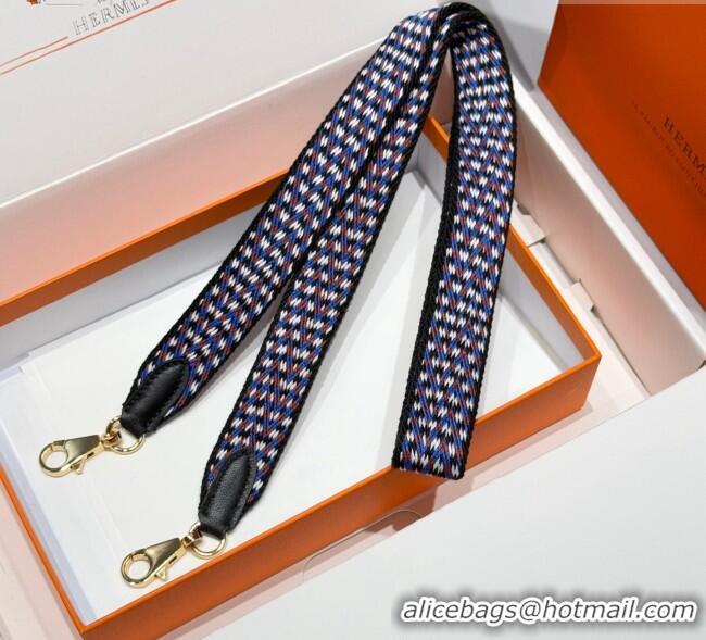 Top Quality Hermes Canvas Bag Strap 2.5x105cm 1008 Multicolor/Gold 2025