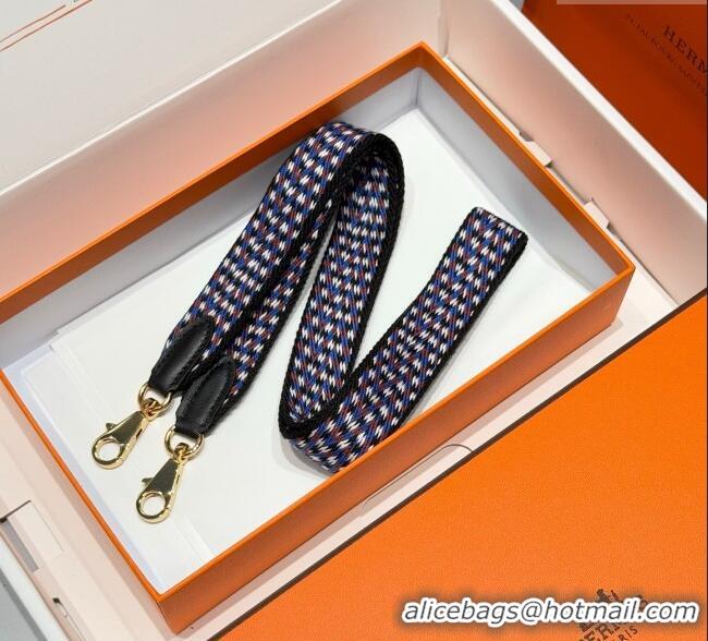 Top Quality Hermes Canvas Bag Strap 2.5x105cm 1008 Multicolor/Gold 2025
