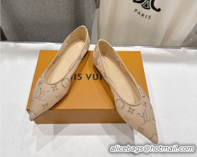 Most Popular Louis Vuitton Gala Flat Ballerinas Flat in Mesh and Strass Nude 1AIFUI 0829118