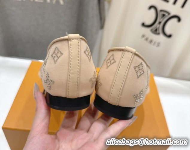Most Popular Louis Vuitton Gala Flat Ballerinas Flat in Mesh and Strass Nude 1AIFUI 0829118