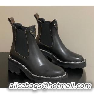 Good Quality Louis Vuitton LV Beaubourg Ankle Boots in Black Leather 2025 LV082907 0829121