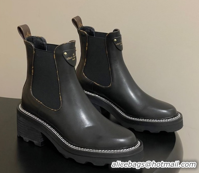 Good Quality Louis Vuitton LV Beaubourg Ankle Boots in Black Leather 2025 LV082907 0829121