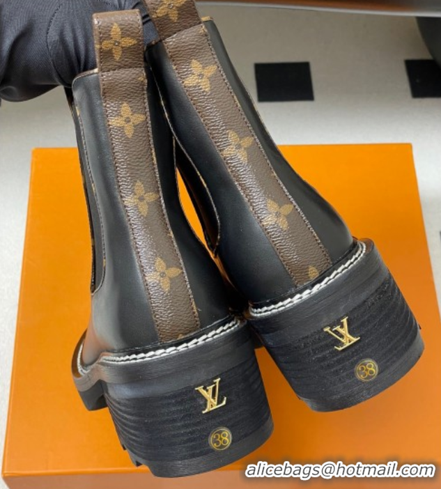 Good Quality Louis Vuitton LV Beaubourg Ankle Boots in Black Leather 2025 LV082907 0829121