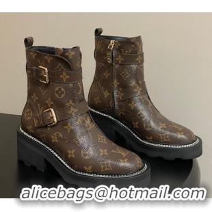 Best Price Louis Vuitton LV Beaubourg Ankle Boots 4cm in Monogram Canvas 1ACH3A 0829126