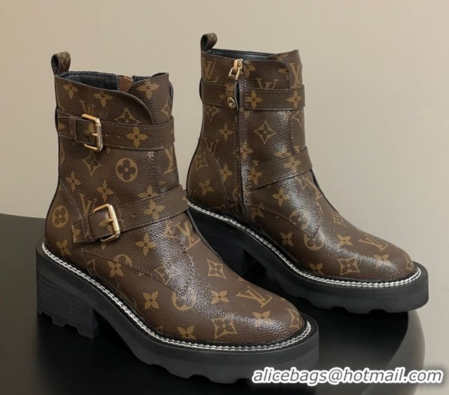 Best Price Louis Vuitton LV Beaubourg Ankle Boots 4cm in Monogram Canvas 1ACH3A 0829126