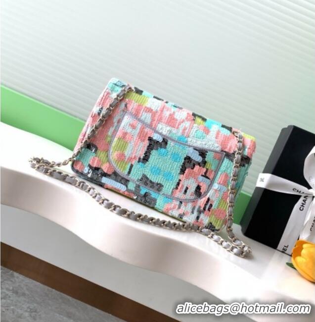 Affordable Price Chanel Sequins Medium Classic Flap Handbag A01112 Multicolor 2025