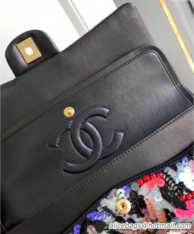 Luxury Discount Chanel Sequins Classic 11.12 Flap Handbag A01112 Multicolor 2025