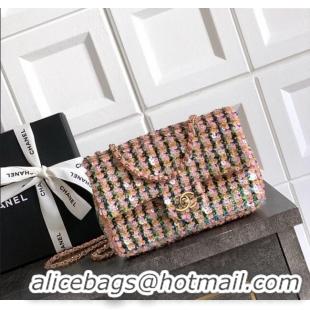 Trendy Design Chanel Sequins Flap Handbag AS4561 Light Pink/Green/Yellow 2025