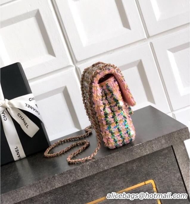 Trendy Design Chanel Sequins Flap Handbag AS4561 Light Pink/Green/Yellow 2025