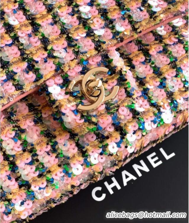 Trendy Design Chanel Sequins Flap Handbag AS4561 Light Pink/Green/Yellow 2025