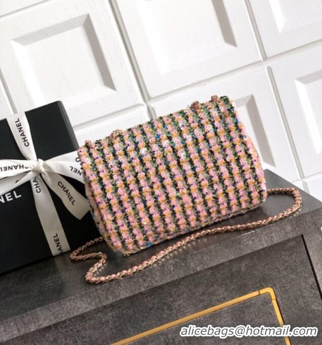 Trendy Design Chanel Sequins Flap Handbag AS4561 Light Pink/Green/Yellow 2025