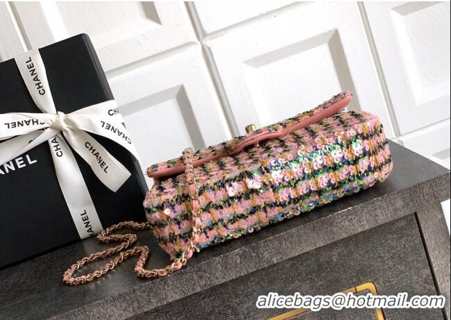 Trendy Design Chanel Sequins Flap Handbag AS4561 Light Pink/Green/Yellow 2025