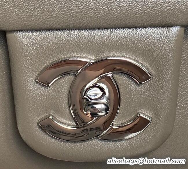 Inexpensive Chanel Printed Leather Vintage Airport Flap Bag A9902 Grey 2025