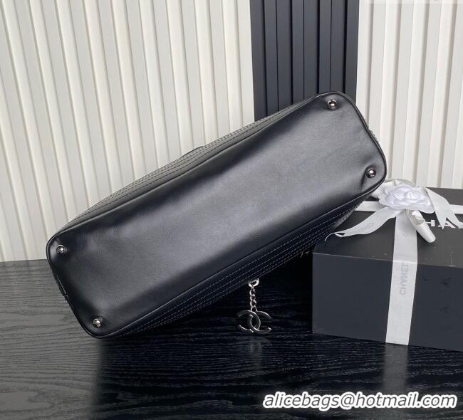 Discount Price Chanel Quilted Calfskin Leather Vintage Airport Flap Bag A9902 Black 2025
