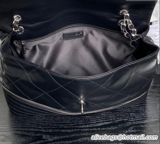 Discount Price Chanel Quilted Calfskin Leather Vintage Airport Flap Bag A9902 Black 2025