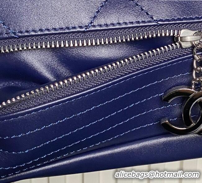 Affordable Price Chanel Quilted Calfskin Leather Vintage Airport Flap Bag A9902 Blue 2025