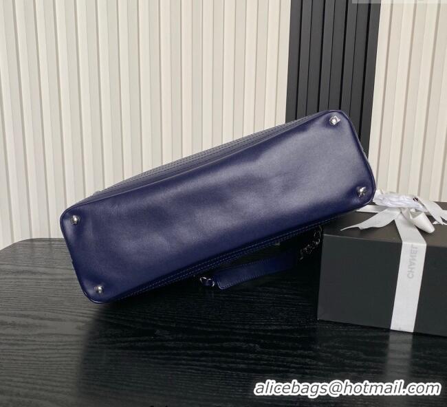 Affordable Price Chanel Quilted Calfskin Leather Vintage Airport Flap Bag A9902 Blue 2025