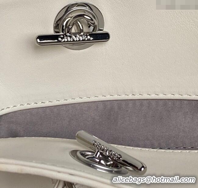 Top Design Chanel Printed Leather Vintage Airport Shopping Bag A9901 White/Red 2025