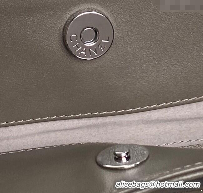 Market Sells Chanel Printed Leather Vintage Airport Shopping Bag A9901 Grey 2025
