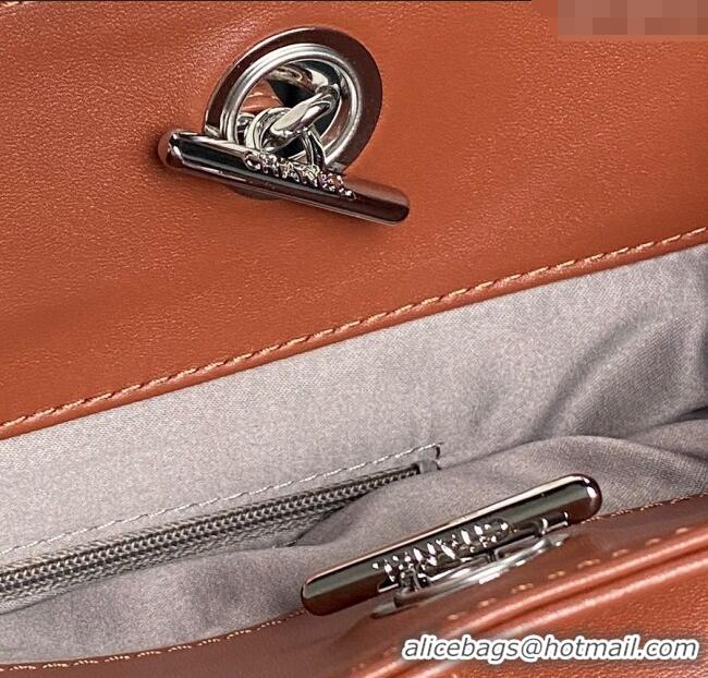 Luxury Cheap Chanel Printed Leather Vintage Airport Shopping Bag A9901 Brown 2025