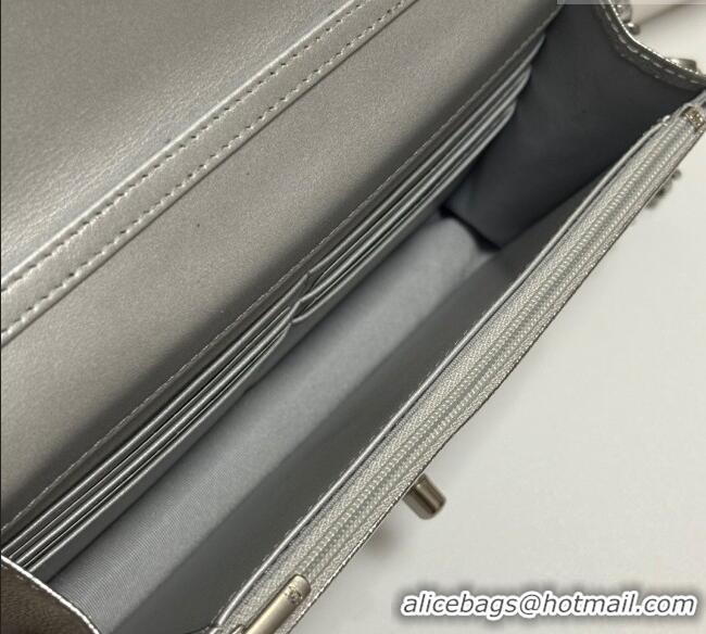 Shop Bulk Chanel Grained Calfskin Wallet On Chain WOC AP3938 Silver 2025