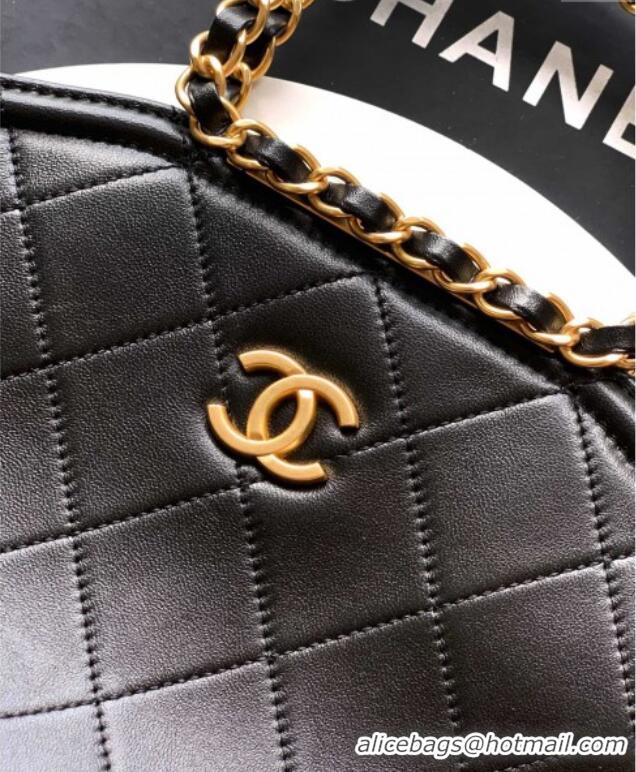 Best Cheap Chanel Quilted Leather Large Flap Handbag CH101001 Black 2025