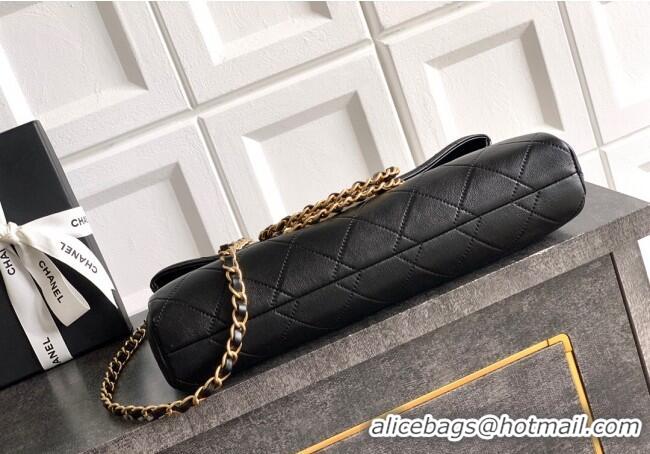 Best Cheap Chanel Quilted Leather Large Flap Handbag CH101001 Black 2025