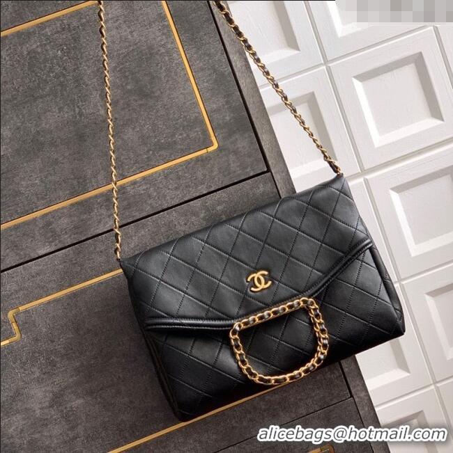 Best Cheap Chanel Quilted Leather Large Flap Handbag CH101001 Black 2025