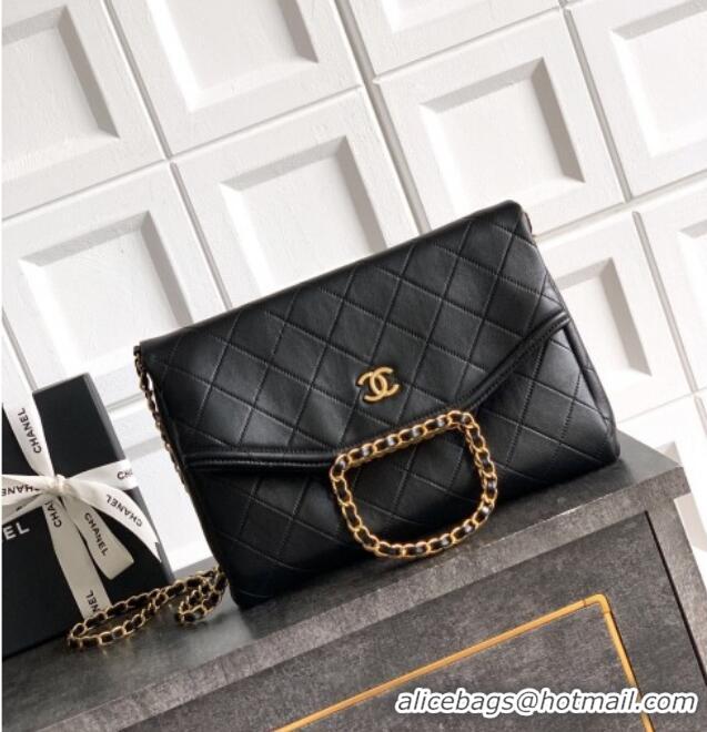 Best Cheap Chanel Quilted Leather Large Flap Handbag CH101001 Black 2025