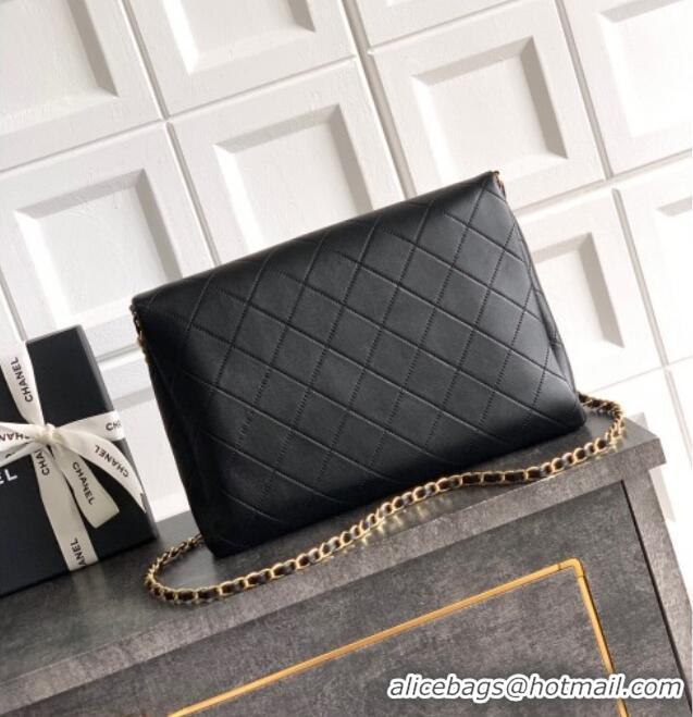 Best Cheap Chanel Quilted Leather Large Flap Handbag CH101001 Black 2025