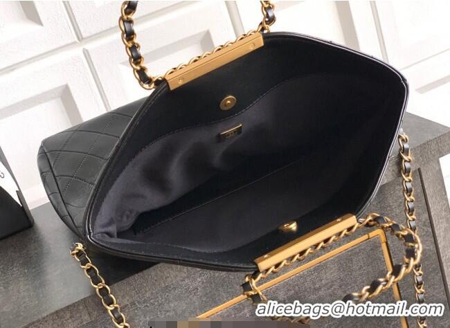 Best Cheap Chanel Quilted Leather Large Flap Handbag CH101001 Black 2025