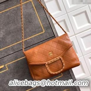 Luxury Classic Chanel Quilted Leather Large Flap Handbag CH101001 Caramel Brown 2025