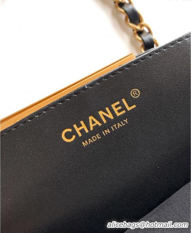 New Product Chanel Quilted Suede Large Flap Handbag CH101001 Black 2025