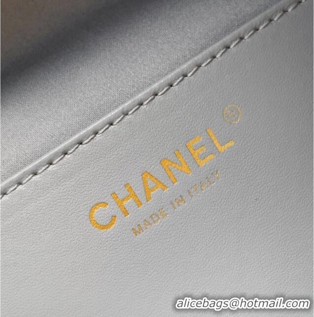 Spot Bulk Chanel Quilted Suede Large Flap Handbag CH101001 Grey 2025