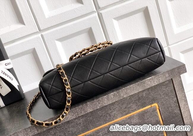Best Price Chanel Quilted Leather Medium Flap Handbag CH101001 Black 2025