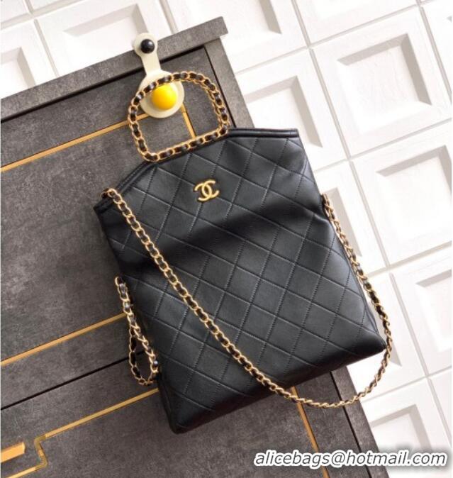 Best Price Chanel Quilted Leather Medium Flap Handbag CH101001 Black 2025