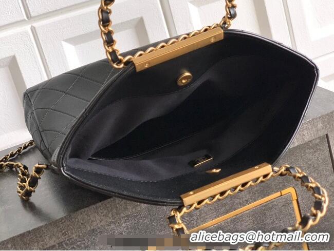 Best Price Chanel Quilted Leather Medium Flap Handbag CH101001 Black 2025