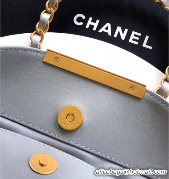 Low Price Chanel Quilted Suede Medium Flap Handbag CH101001 Grey 2025