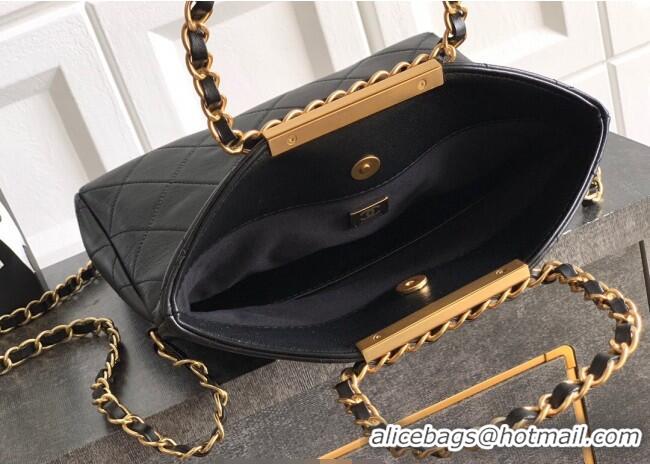 Buy Cheap Chanel Quilted Leather Small Flap Handbag CH101001 Black 2025