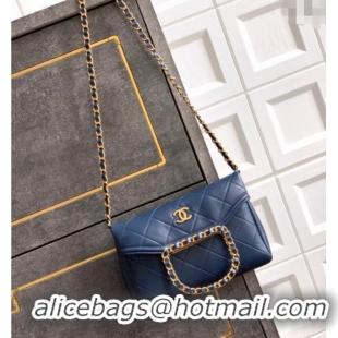 New Design Chanel Quilted Leather Small Flap Handbag CH101001 Midnight Blue 2025