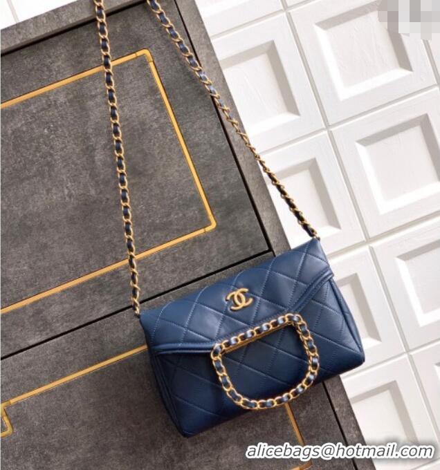 New Design Chanel Quilted Leather Small Flap Handbag CH101001 Midnight Blue 2025