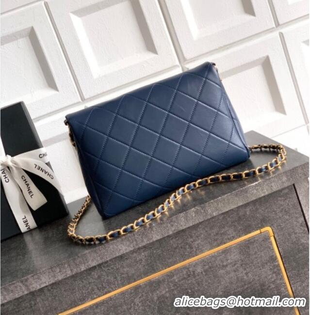 New Design Chanel Quilted Leather Small Flap Handbag CH101001 Midnight Blue 2025