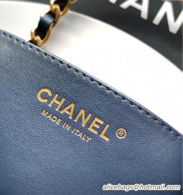 New Design Chanel Quilted Leather Small Flap Handbag CH101001 Midnight Blue 2025