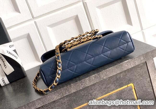 New Design Chanel Quilted Leather Small Flap Handbag CH101001 Midnight Blue 2025