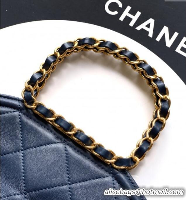 New Design Chanel Quilted Leather Small Flap Handbag CH101001 Midnight Blue 2025