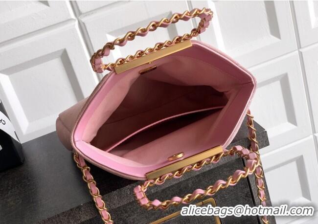 Buy Classic Chanel Quilted Suede Small Flap Handbag CH101001 Pink 2025