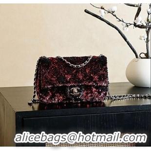 Modern Classic Chanel Quilted Gradient Sequins Flap Bag AS4561 Red/Black 2025