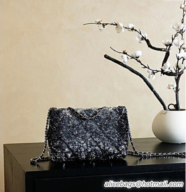 Market Sells Chanel Quilted Gradient Sequins Flap Bag AS4561 Silver/Black 2025