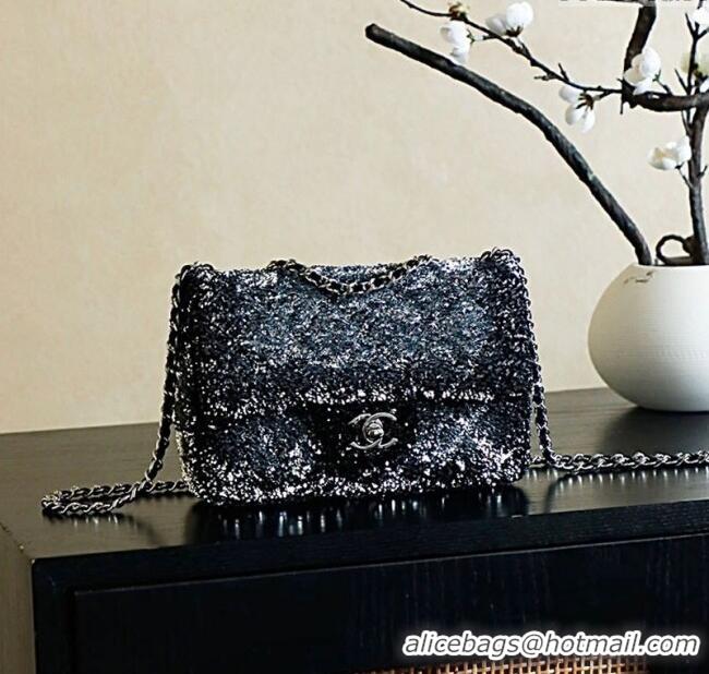 Market Sells Chanel Quilted Gradient Sequins Flap Bag AS4561 Silver/Black 2025