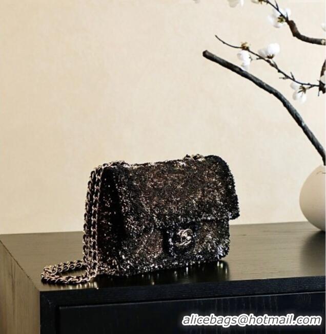 Classic Wholesale Chanel Quilted Gradient Sequins Flap Bag AS4561 Gold/Black 2025